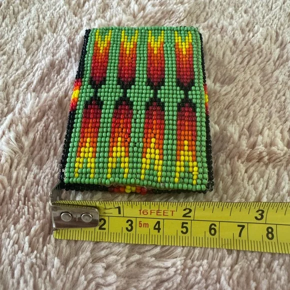 Vintage 1970’s Navajo Native American Hand Beaded Belt Buckle. - Picture 6 of 7